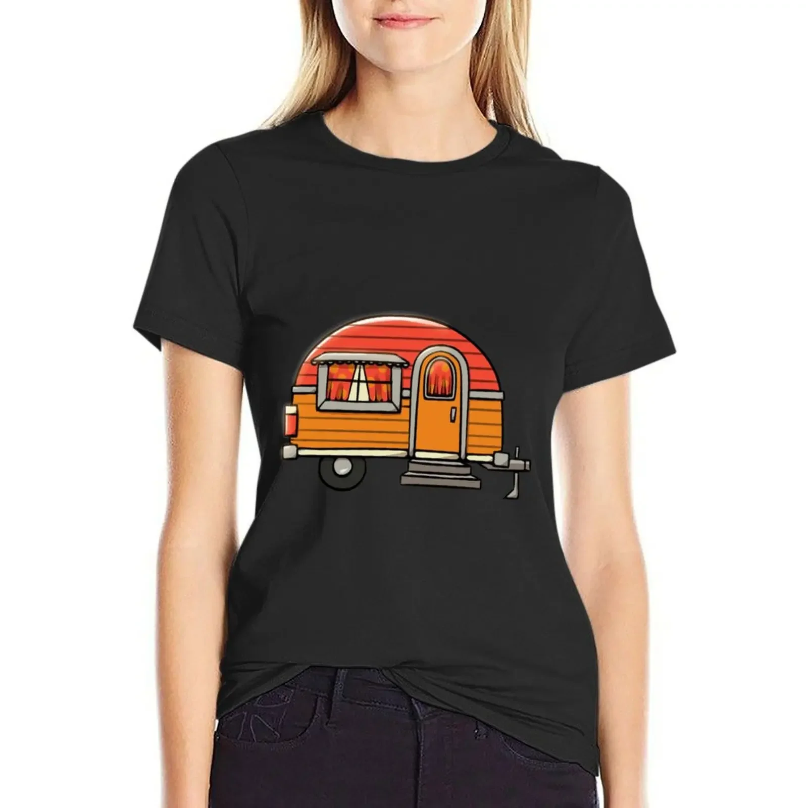 

Mini Trailer T-Shirt cute tops blanks summer tops Women's tee shirt