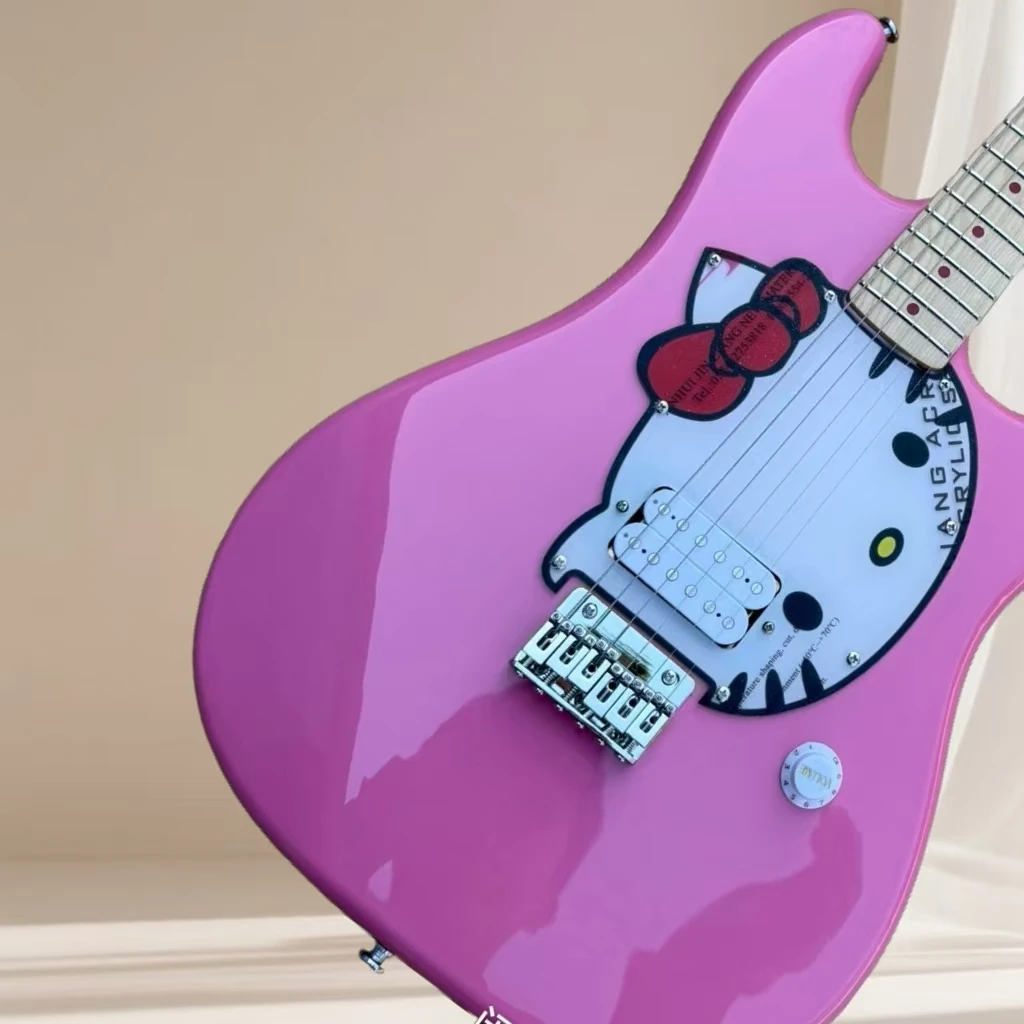 

The factory's brand-new pink little pink cat 6-string electric guitar
