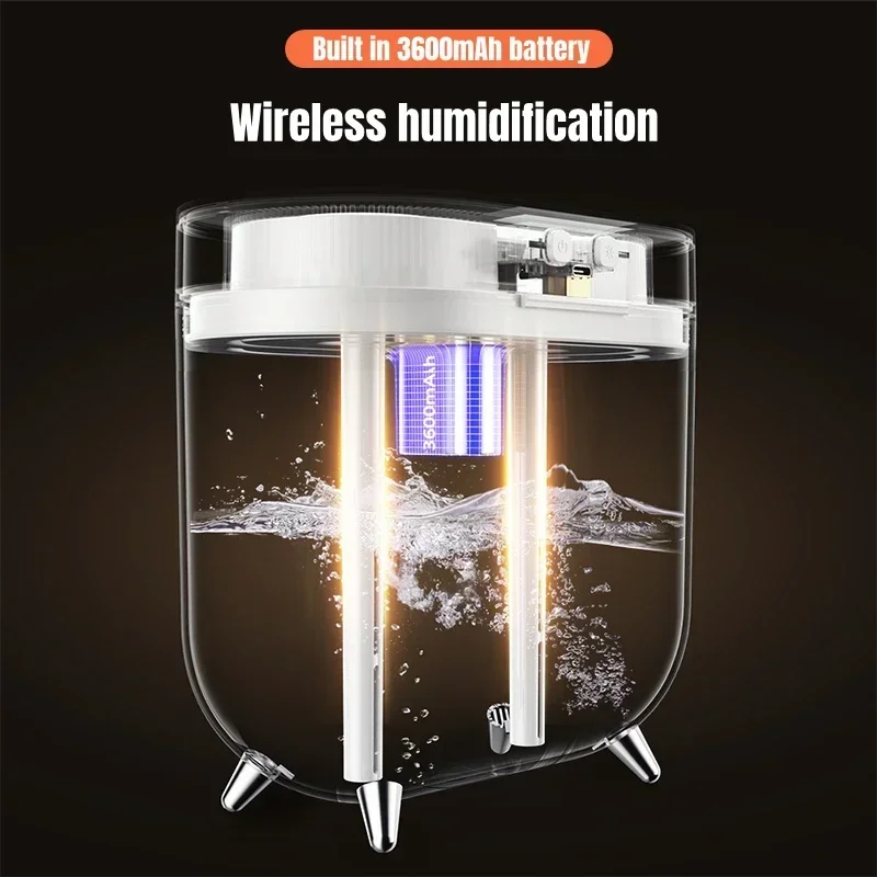 2L المزدوج فوهة غرفة المنزل سطح المكتب الكهربائية العطر الهواء المرطب USB شحن 3600mAh بطارية تعمل اللاسلكية ناشر رائحة