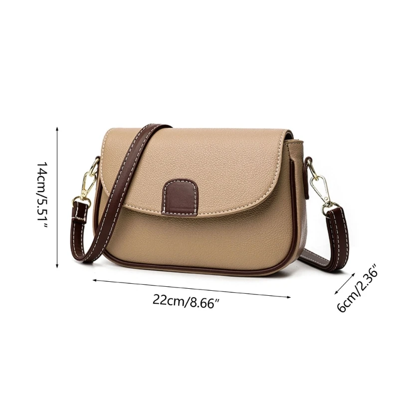 Dames kleine flaptas PU lederen schoudertas crossbody tas Eenvoudige bag Veelkleurige handtassen en portemonnees