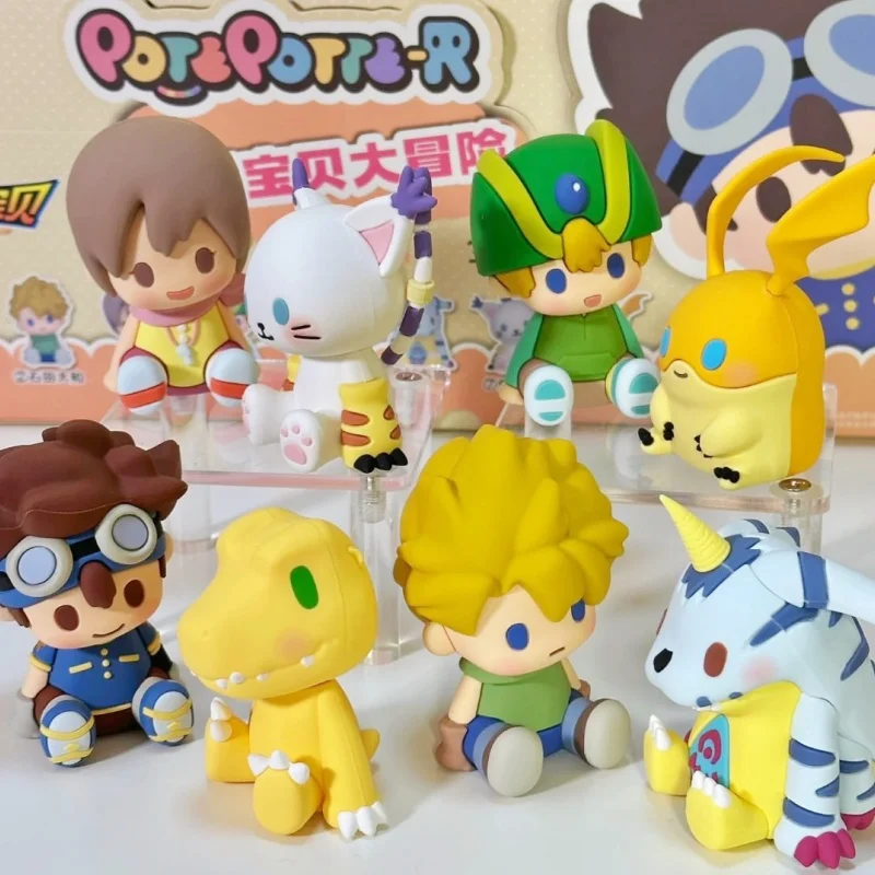 

Фигурка приключений Digimon, Bandai Potepotte-r Series, Модель Статуэтка из ПВХ Kawaii, украшения для комнаты, подарки, игрушки на день рождения