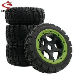 All Terrain Super Wear-resistant Complete Tyre Rear or Front Wheel Tire Set for 1/5 HPI ROFUN ROVAN KM BAJA 5B SS Rc Car Parts