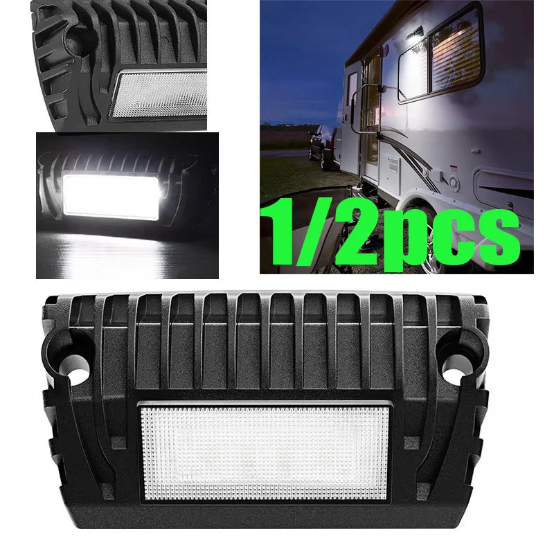 

5inch 1/2pcs LED Porch Light RV Work Lamp Exterior 6500K White Lighting Lumen for Trailers Car Truck SUV Trailer Van Boat