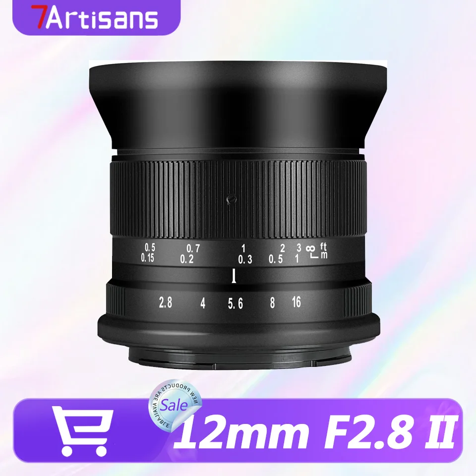 

7artisans APS-C 12mm F2.8 II Mirrorless Camera Lens for Humanities Photography with Sony E Fujifilm XF Nikon Z M43-mount