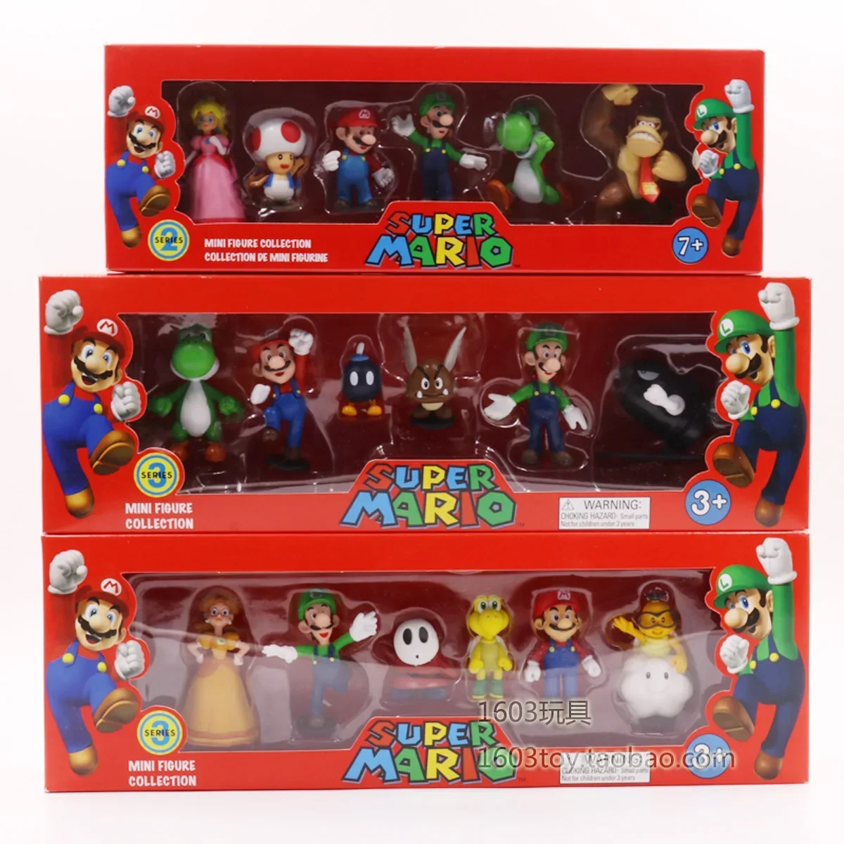 

6Pcs 3-7cm Super Mario Bros PVC Action Figure Toys Dolls Model Set Luigi Yoshi Donkey Kong Mushroom Toad for Kids Birthday Gifts