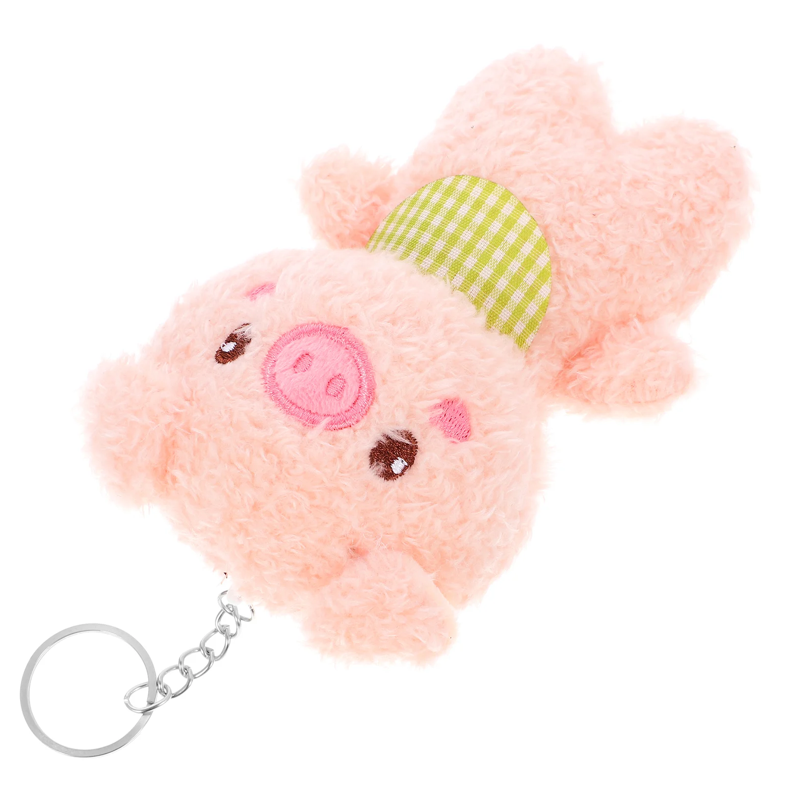 

Stuffed Pig Pendant Portable Keyring Fob Purse Hanging Decoration Lattice Rings