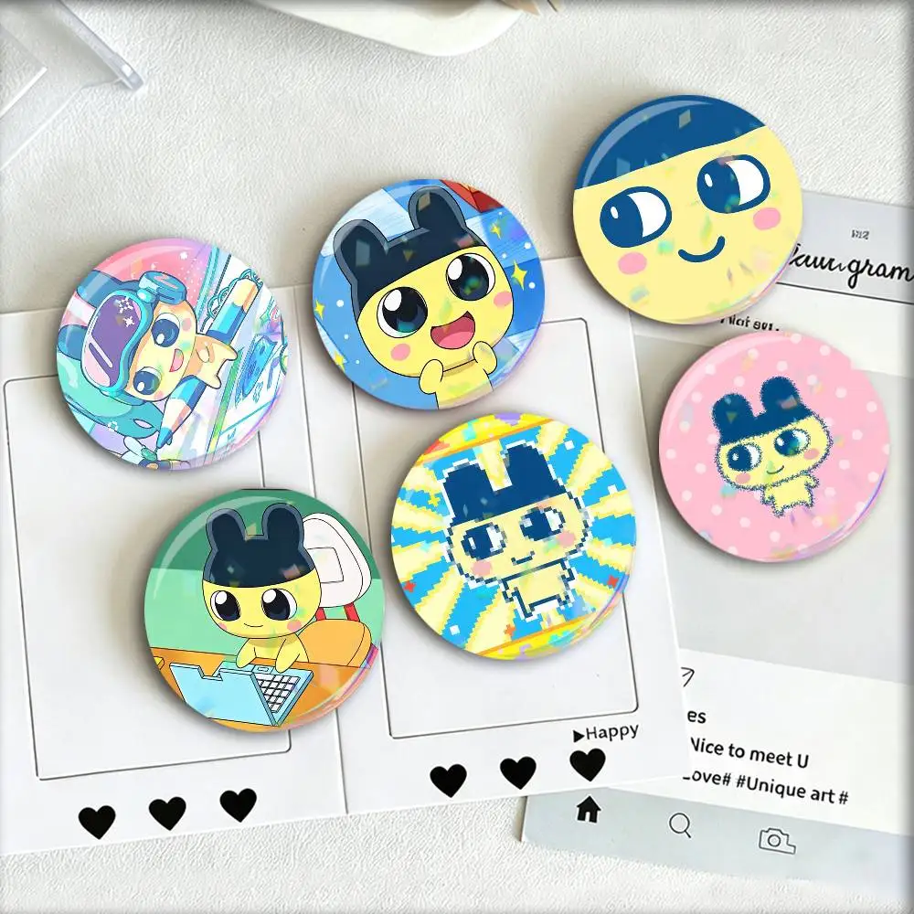 

T-Tamagotchi M-Mametchi Laser Badge Applicable For Backpack Clothes Hats Decor Creative Accessories