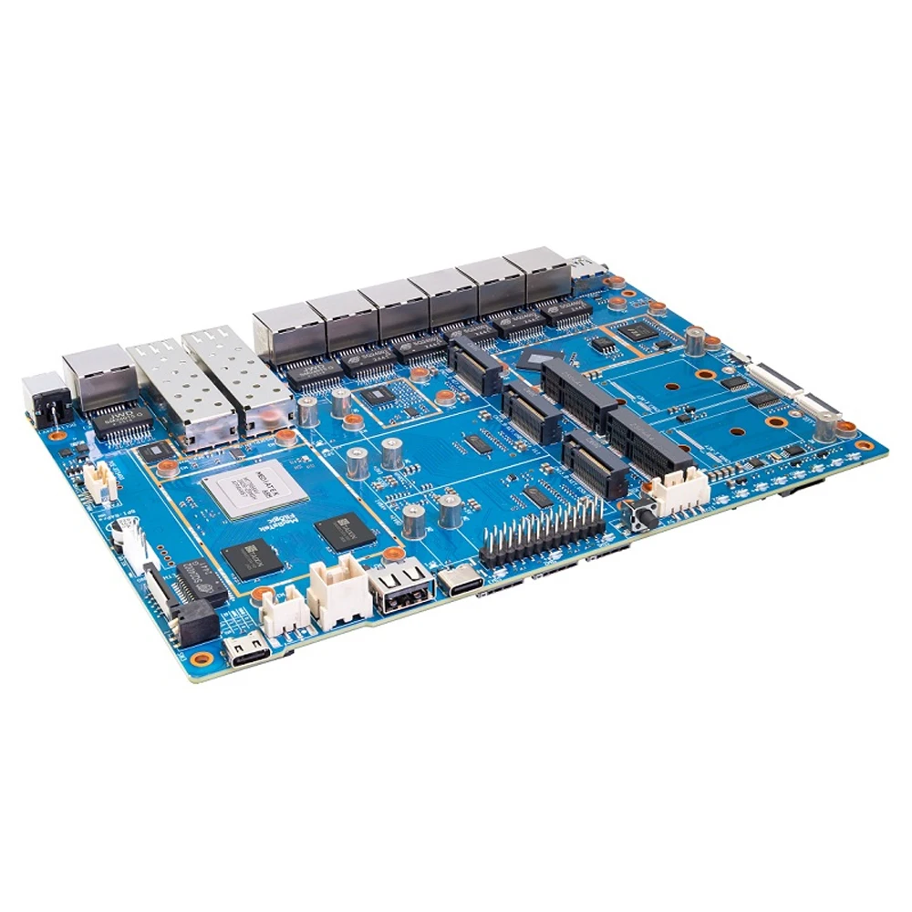 Carte de routeur Banana Pi BPI-R4 Pro Wifi7 Mediatek MT7988A (Filogic 880) OpenWRT domotique 4x2.5G RJ45 LAN Nas dispositif