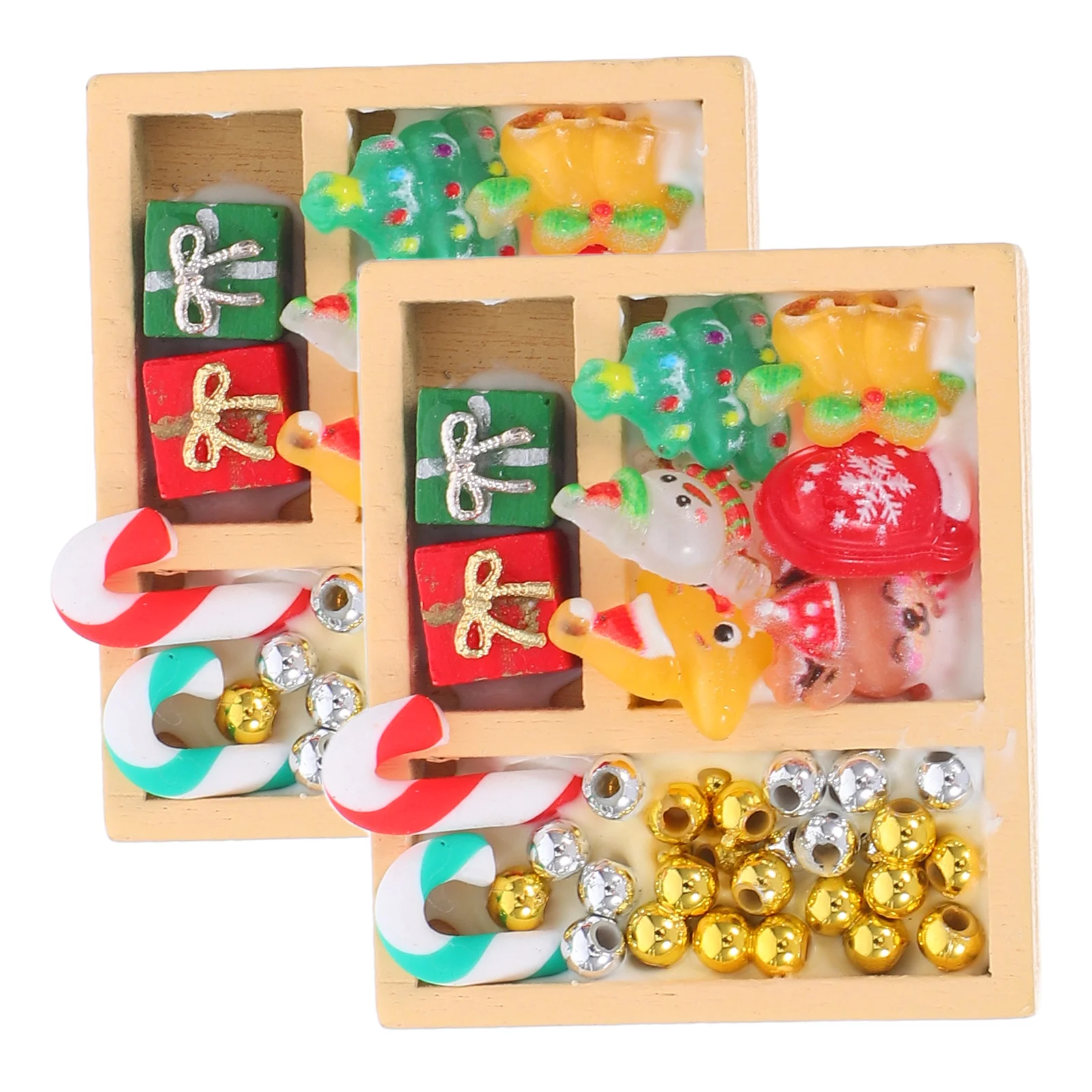 

2 Pcs Holiday Decoration Accessories Simulation Candy Sweet Resin Mini Dollhouse
