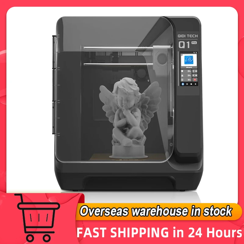 QIDI Q1 Pro 3D Printer with Camera 600mm/s High-Speed Fully Auto Leveling 60℃ Chamber Heat CoreXY Structure 9.65''x9.65''x9.45''