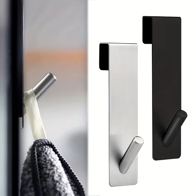Edelstahl-Duschhandtuchhalter für Glasduschtüren, S-förmiger Bademantelhalter mit Haken für das Badezimmer – Detail 8
