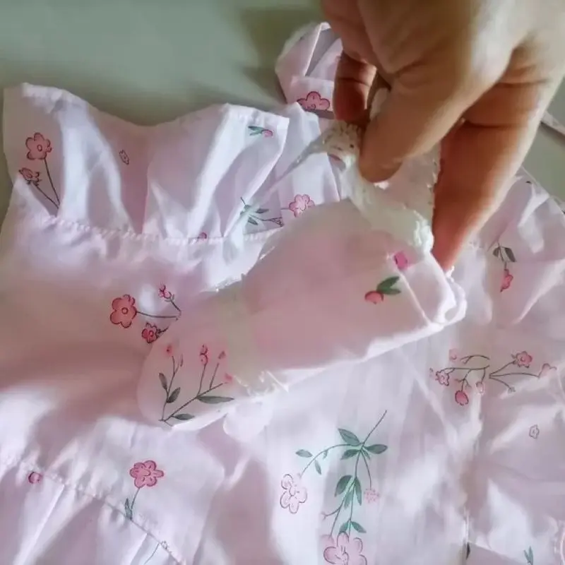 Handmade Men Cotton Pink Floral Print Briefs Ruffle Soft Comfortable Breathable Lace-Up Cross-dressing Lingerie Party Underpants - view 4