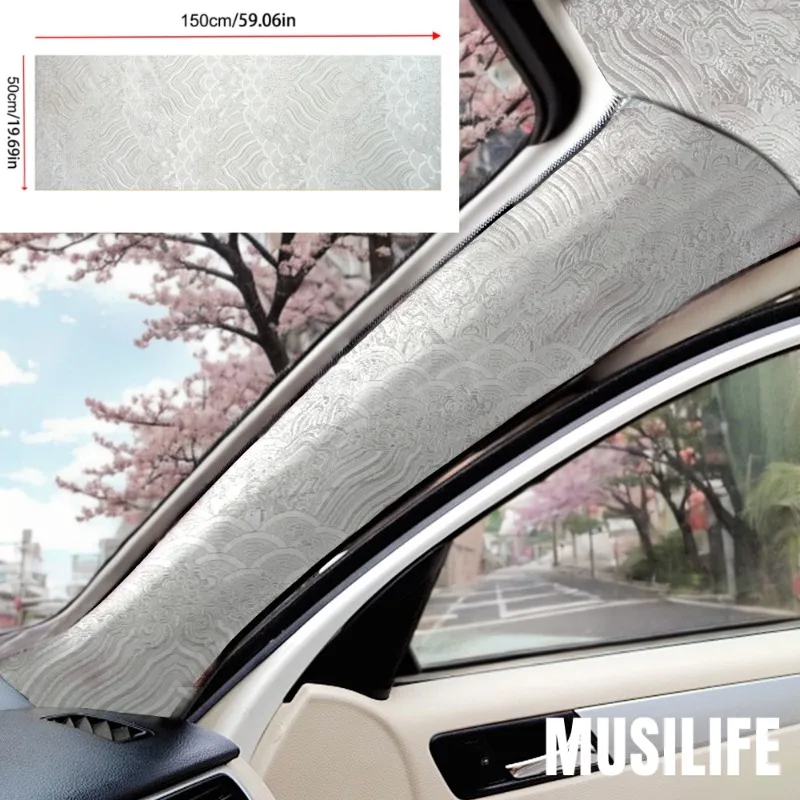 

Car Interior Stickers Luxury Brocade Satin Embroidery Self-adhesive Fabric Sticker Universal AB Pillar Cloth Car DIY Accessories