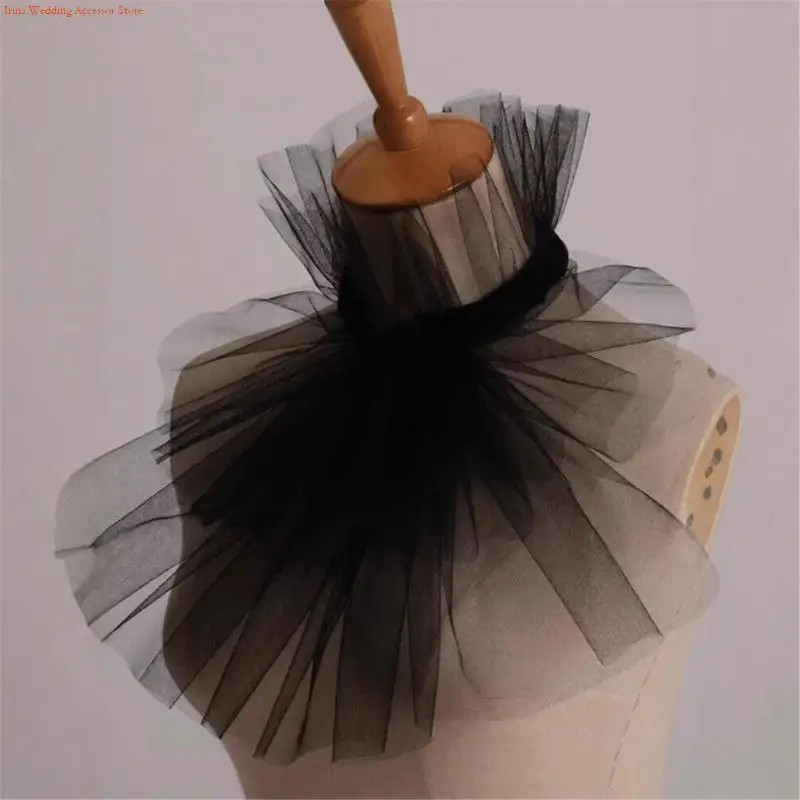 NOUVEAU ÉLÉGANT RUFFLED JABOT NOUCH Collar pour les renaissances le costume victorien