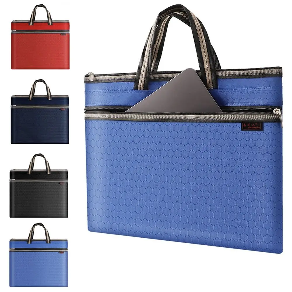 

Large Capacity Waterproof Handbag File Folder Business Package A4 Document Bag Briefcase
