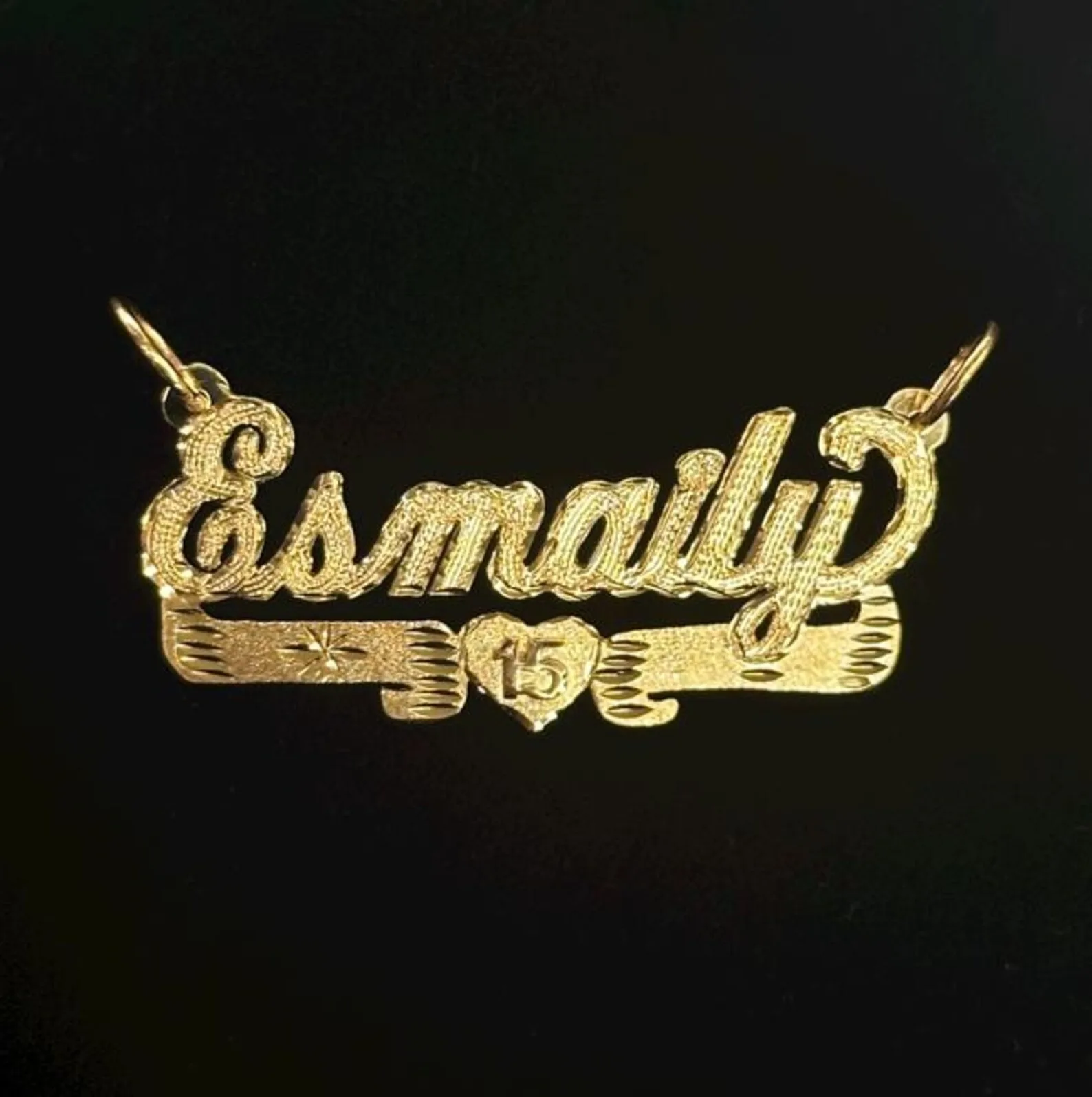 21 نمط شخصية 18 كيلو مطلية بالذهب تحت المبطنة لوحة اسم القلب نحت عميق مخصص اليدوية اسم قلادة هدية للنساء #1