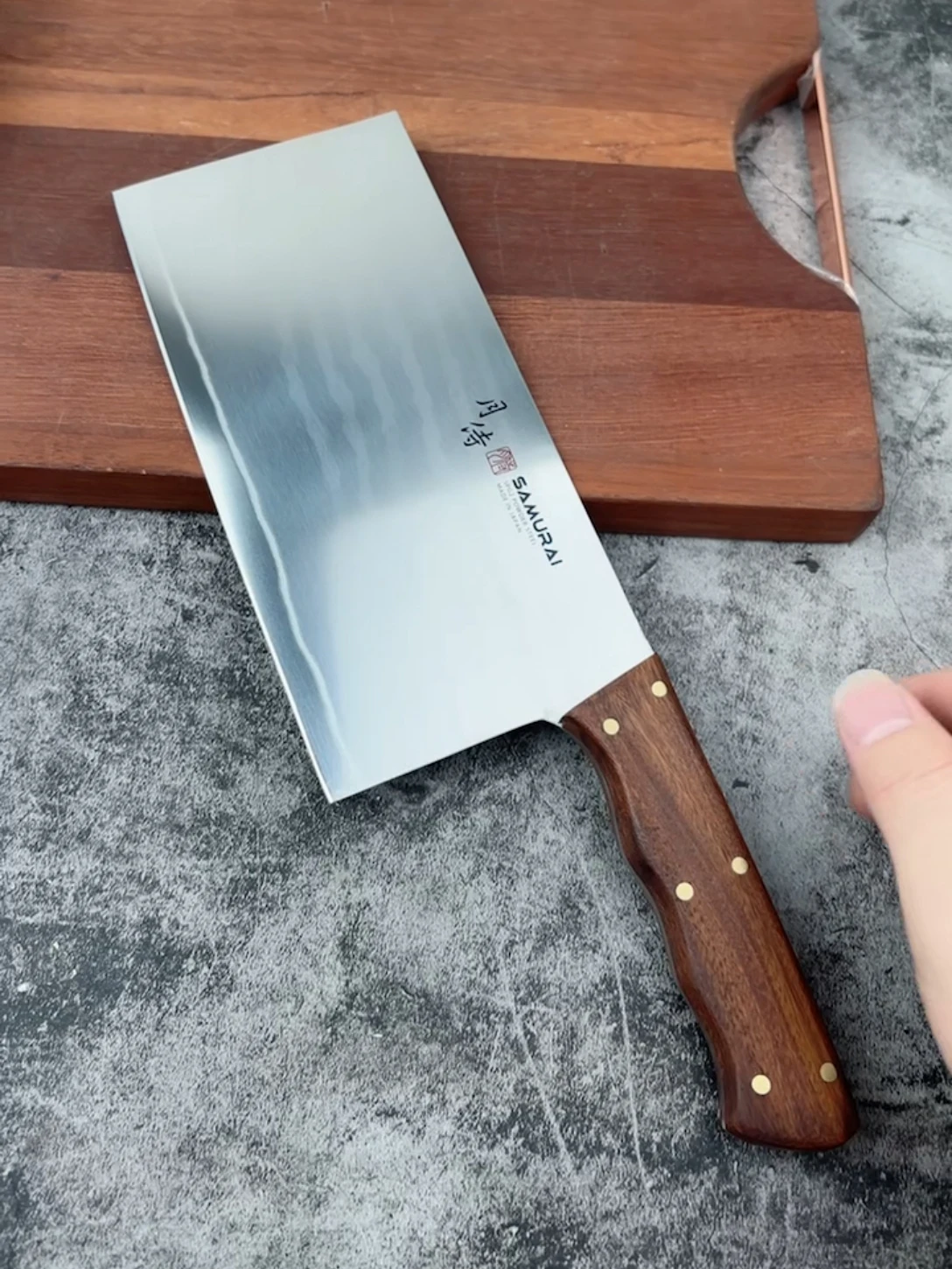 

8-дюймовый нож для нарезки лезвия из дамасской стали с деревянной ручкой, нож для резки овощей, тесак для мяса, профессиональный кухонный нож Messer