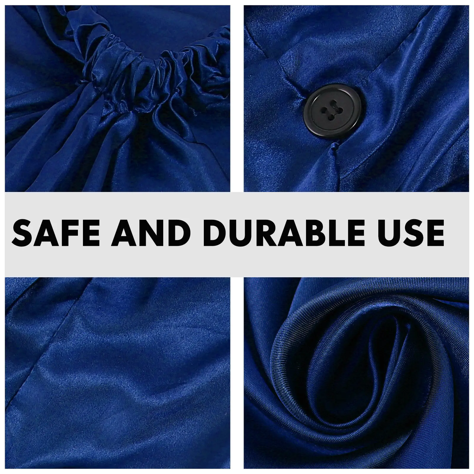 

2Pcs Satin Long Cylinder Buckle Large Hats Shower Hair Care Bonnets Women Sleeping Caps Satin