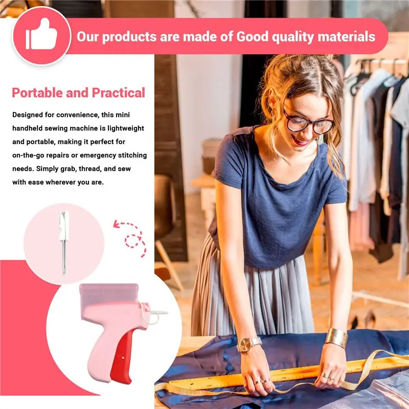 PZHI-Quick Clothing Fixer,Quilt Tacking-Gun, Mini Stitchy Gun,Mini Stitch-Gun For Clothes