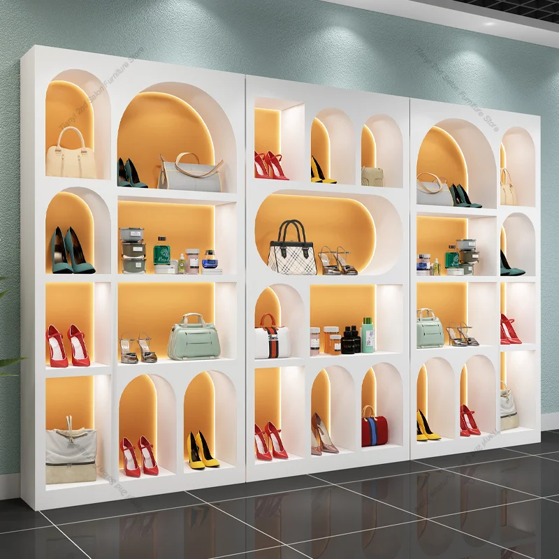 Nordic Creative Cosmetics Display Cabinet Modern Simple Beauty Salon Display Cabinet Shoe Bag Display Rack Office Furniture FYMC