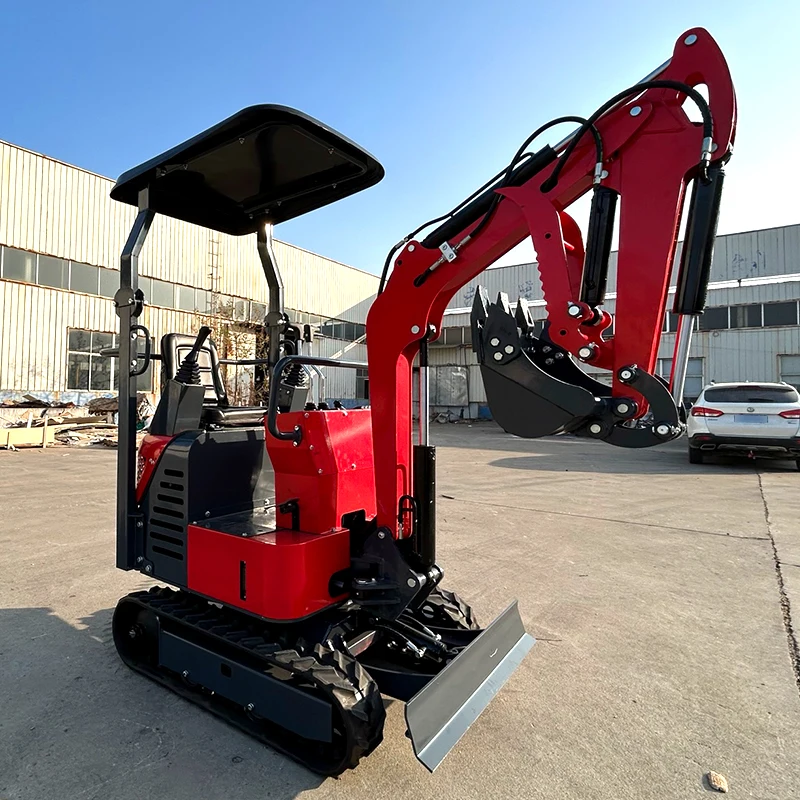 Rubber track excavator micro bagger 1ton 1.2ton 1.5ton 1.7ton mini excavator with Hydraulic pilot operation choose