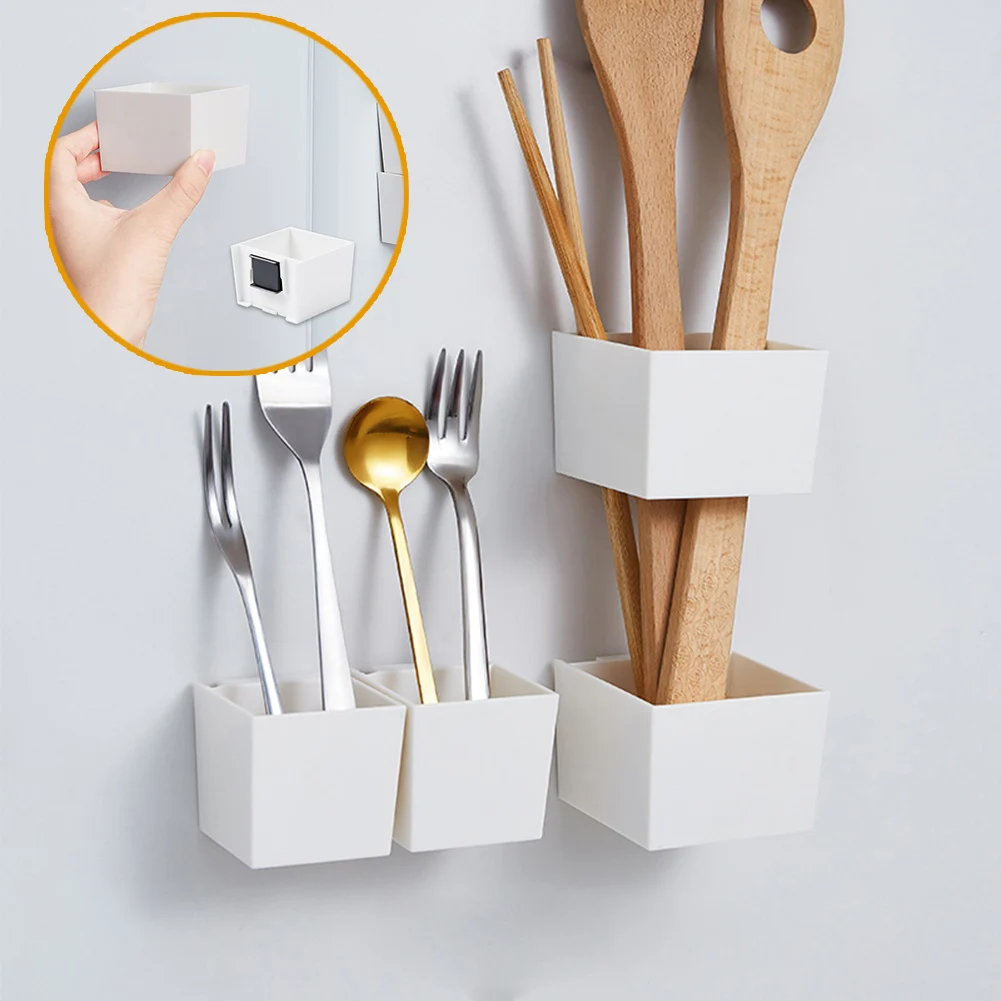 Magnetic Fridge Storage Sundries Storage Refrigerator Organizer Storage Accessory Magnet Plastic Kitchen Supplies Storage Rack