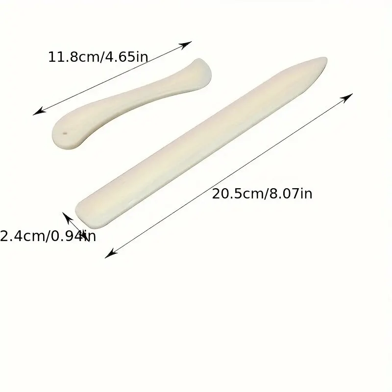 DIY Plastic Cow Fracture Paper Knife Imitation Cow Fracture Paper Scraper Plastic Letter Opener Edge Trimmer Folding Tool 2 Sets