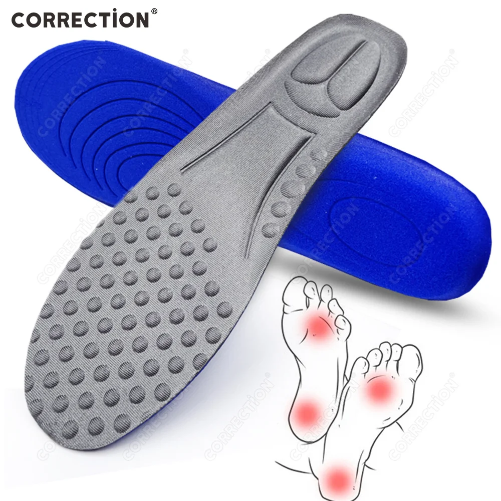 Sport massage Insoles for feet Memory Foam Insoles For Shoes Sole Deodorant Breathable Cushion Running Pad For Feet man women