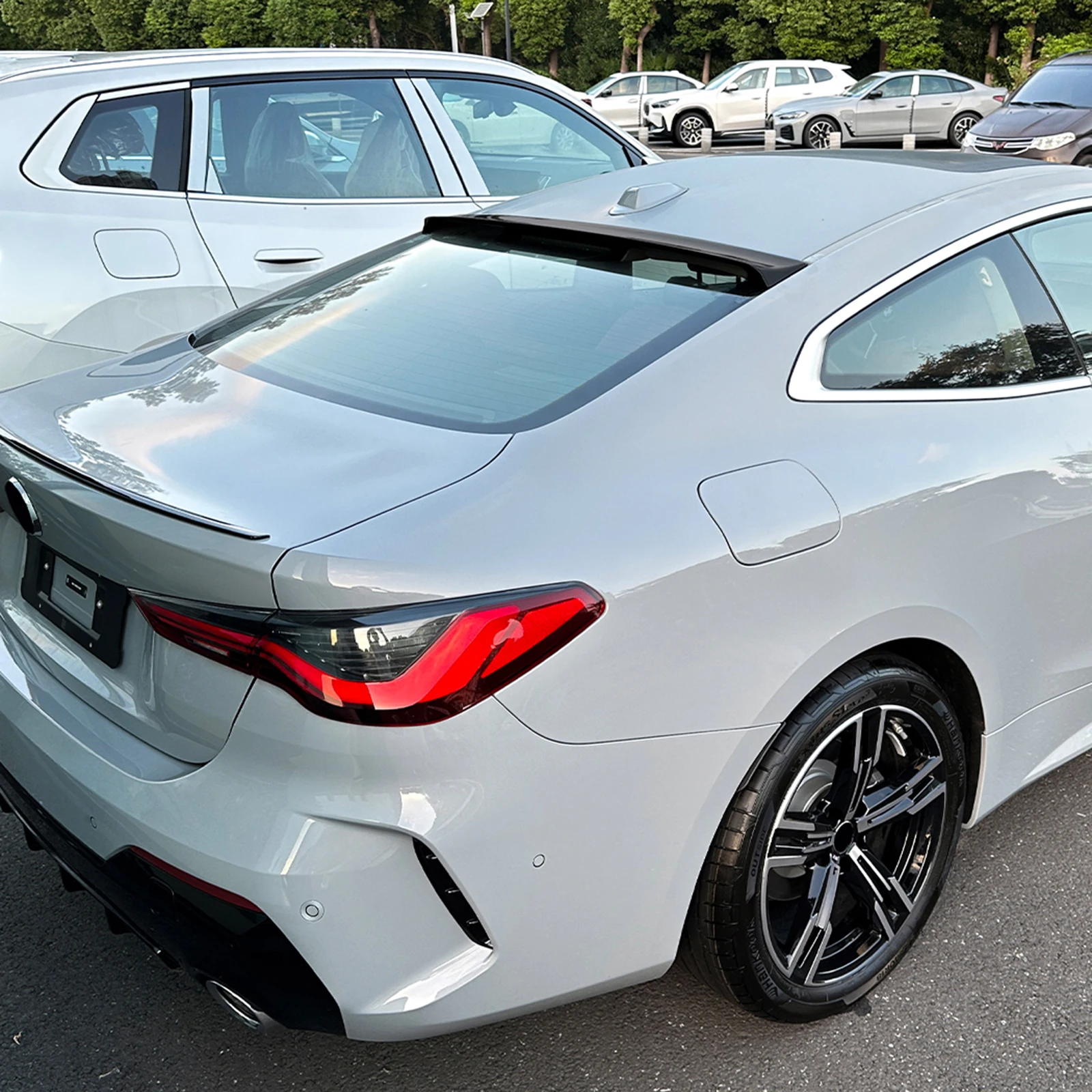 سقف السيارة سبويلر الجناح العلوي الخلفي الجذع الذيل الشفاه ديكور لسيارات BMW 4 Seires G22 2020 2021 2022 2023 2024 2025 #5