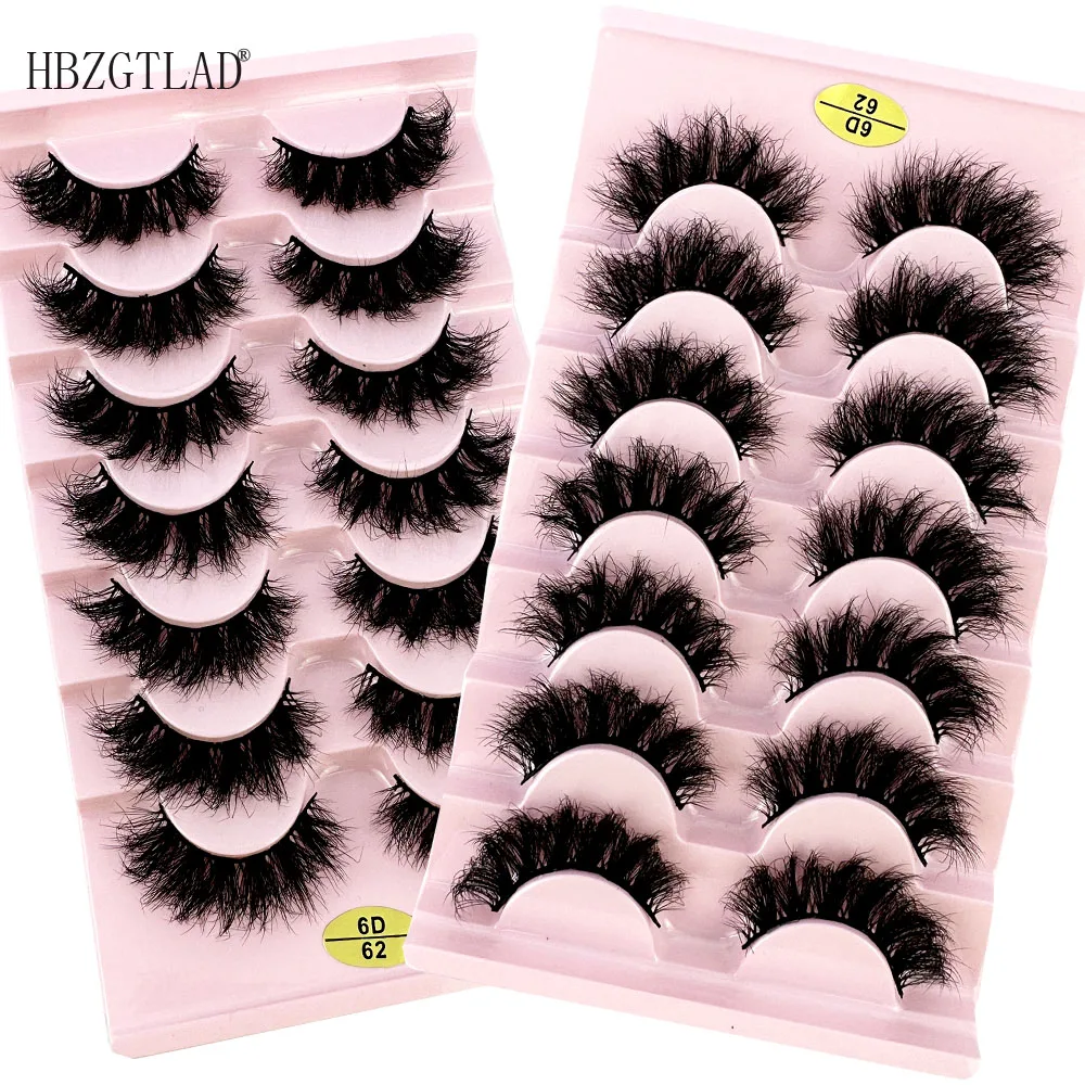 NEW Fluffy Lashes 3d Mink Lashes 10mm-20mm Soft Thick Natural Eyelashes Wholesale False Eyelash 7Pairs Makeup Reusable Lash