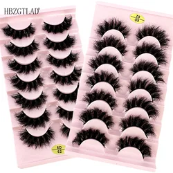 NEW Fluffy Lashes 3d Mink Lashes 10mm-20mm Soft Thick Natural Eyelashes Wholesale False Eyelash 7Pairs Makeup Reusable Lash