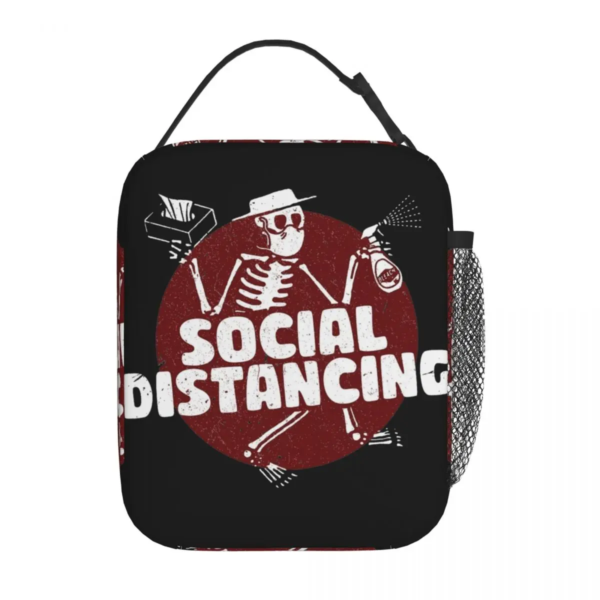 

Social Distortion Dancing Skeleton Insulated Lunch Bags Punk Rock Band Storage Food Box Cooler Thermal Box For School Office