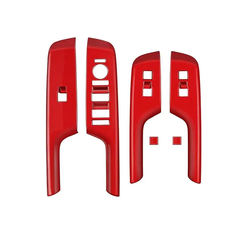 

Крышка подлокотника двери автомобиля для KONA 2024 + кнопка переключателя подъема оконного стекла, детали рамки, красный-T47C