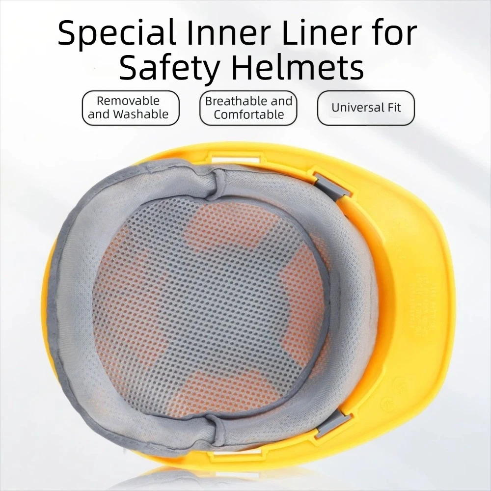 Breathable Mesh Summer Safety Helmet Liner Washable Moisture-wicking Safety Cap Cooling Pad Soft Ventilated Hard Hat Sweatband