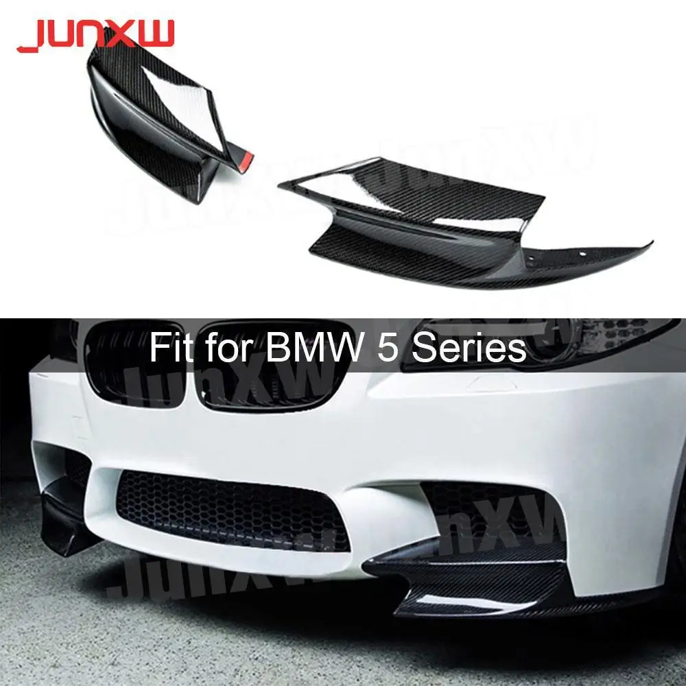 

Carbon Fiber Front Bumper Lip Splitters Flaps Aprons for BMW 5 Series F10 M5 M Sport 2011-2017 Head Fin Air Knife Trim Aprons