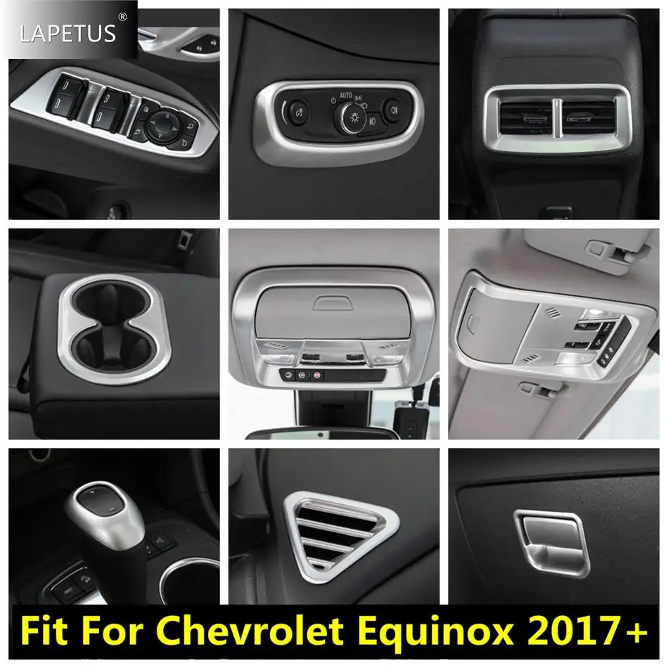 

Head Light Switch / Water Cup Holder / Window Lift / Air Vent Cover Trim For Chevrolet Equinox 2017 - 2023 Car Accessories Matte