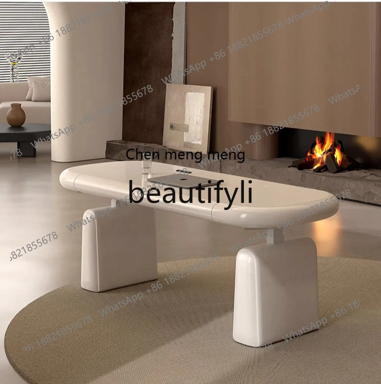 

Q178 Lifting desk French study table Bedroom living room dining desk integrated computer desk