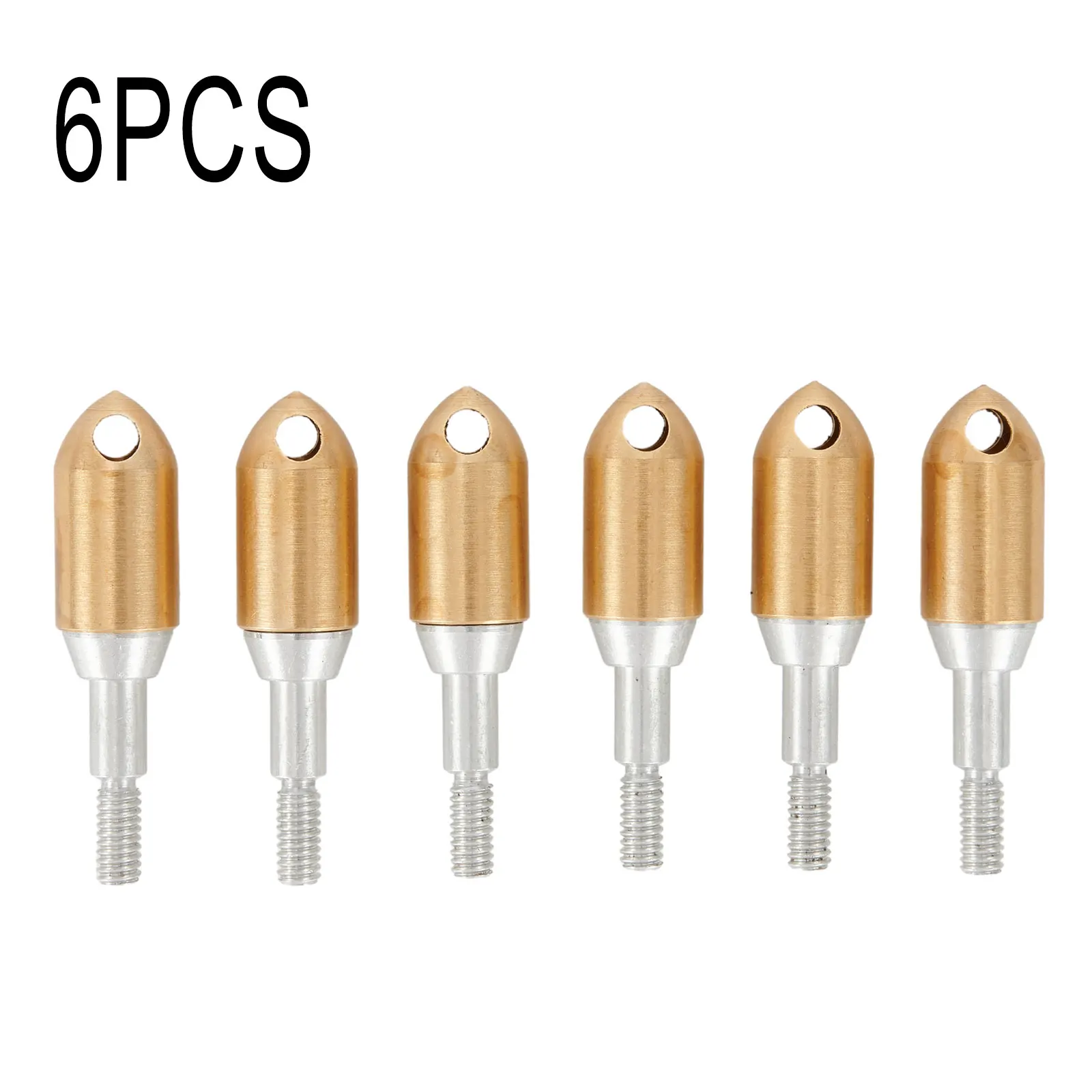 

6 Pcs -Archery Arrow Accessories -Archery Equipment Copper Signal Whistle Screw Tips -Arrowhead Broadheads ﻿ ﻿