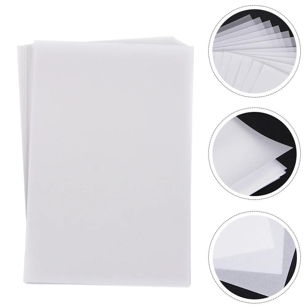 150 Sheets Copy Paper Trace for Drawing White Sulfuric Acid Calligraphy Vellum Sketching