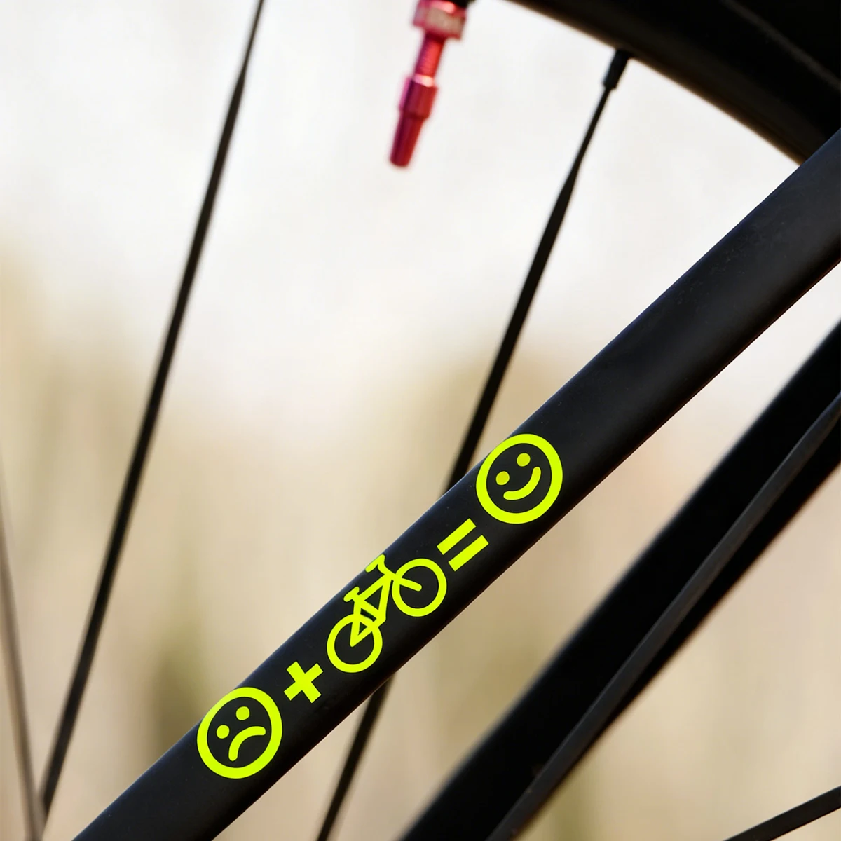 1/2sets Cycling Makes Me Happy Stickers Waterproof Vinyl Decals for Bike Frame Handlebar Top Tube Universal Fit