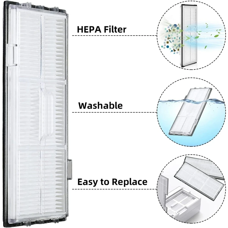 Spazzola a rullo filtro HEPA Mop sacchetto di stoffa aspirapolvere pezzi di ricambio lavabili per Roborock S8 Pro Ultra / S8 +/ S8 PLUS / S8