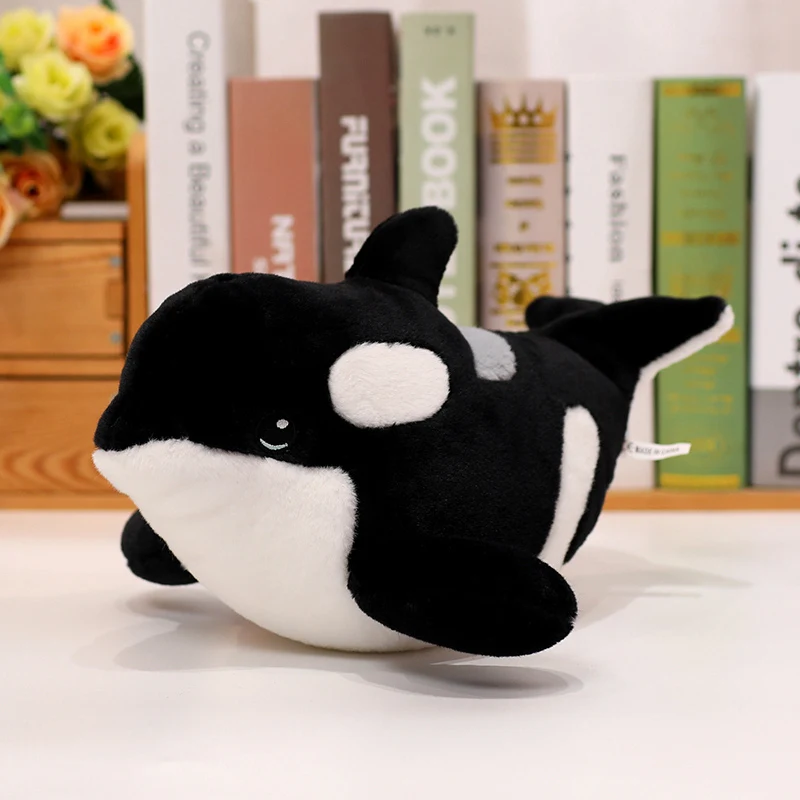 Simulation Killer Whale Plush Toys Stuffed Orcinus Orca Fish Doll Cute Shark Cartoon Soft Sleep Pillow Kids Girls Baby Gift