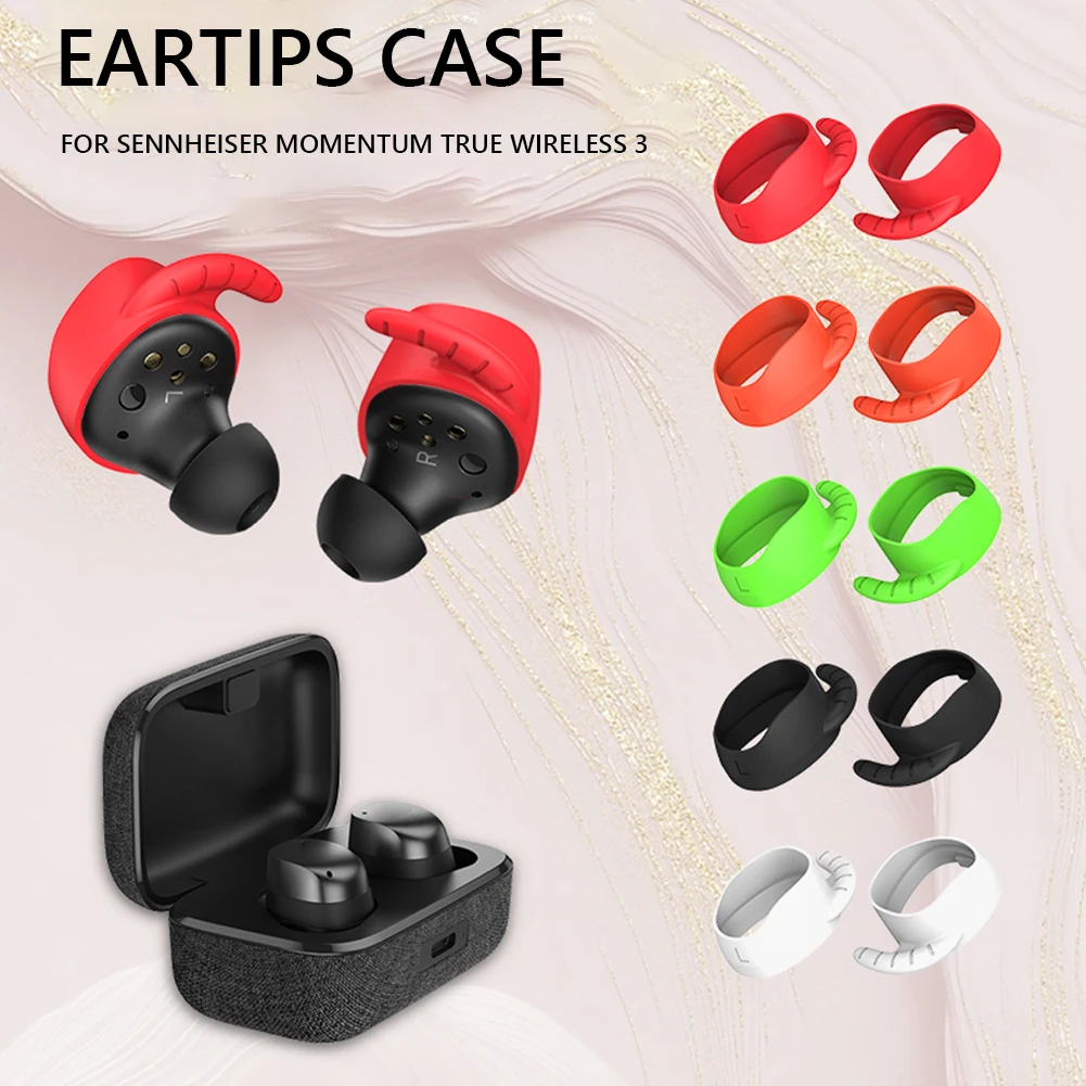 5 Pairs Sport Ear Hooks Earbuds For Sennheiser Momentum True Wireless 3 Bluetooth Earphone Ear Tips Anti Slip Silicone Ear Grips