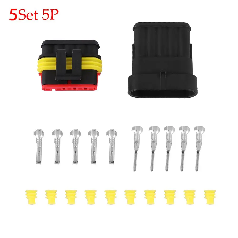 1/5Sets Accessories Terminal Car Cable Male and Female Plug  Electrical Wire 1P 2P 3P 4P 5P 6P  Automotive Waterproof Connectors