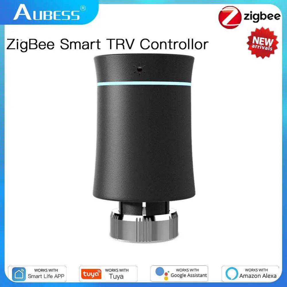 

Aubess ZigBee3.0 TRV Tuya Radiator Actuator Valve Smart Programmable Thermostat Temperature Heater Control Alexa Google Home