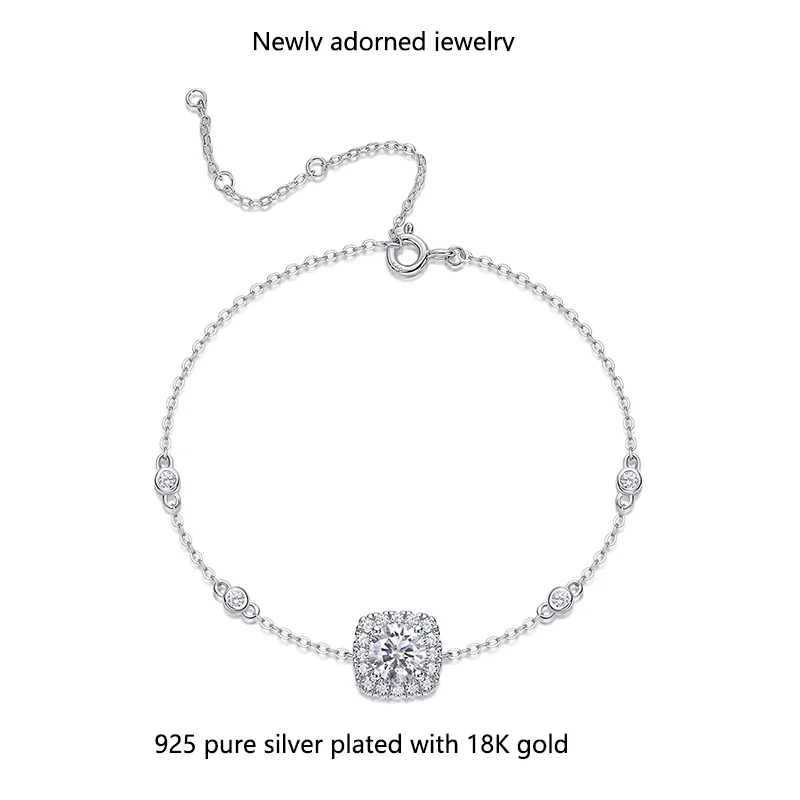 

Amazon cross-border bestseller: high-end sweet tassel bracelet for women featuring Seiko S925 pure silver setting with D-color m