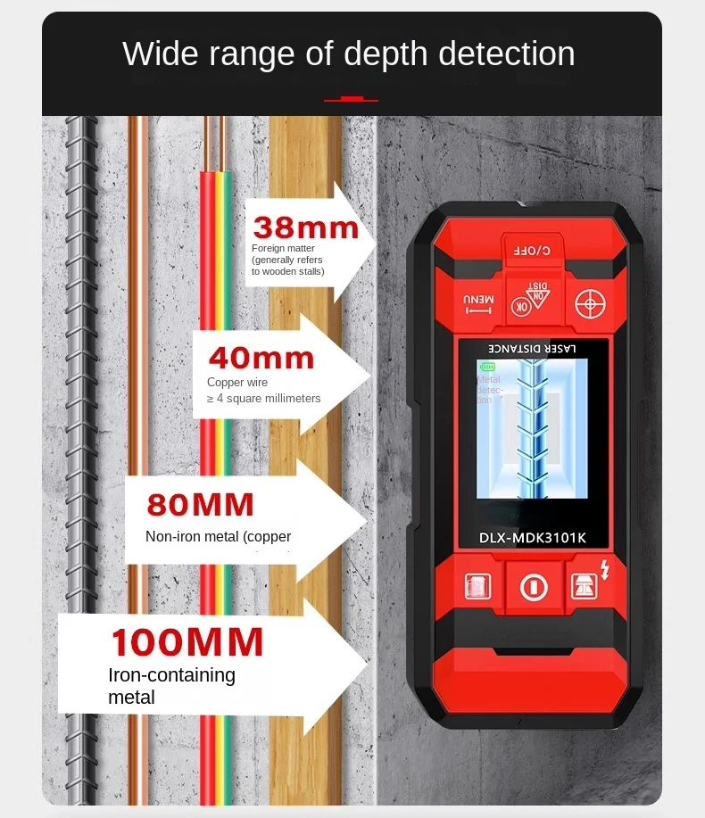 

Wall Detector Concrete Bearing Wall Internal Wire Multifunctional Reinforced Metal Concealed Wire Scanning Instrument