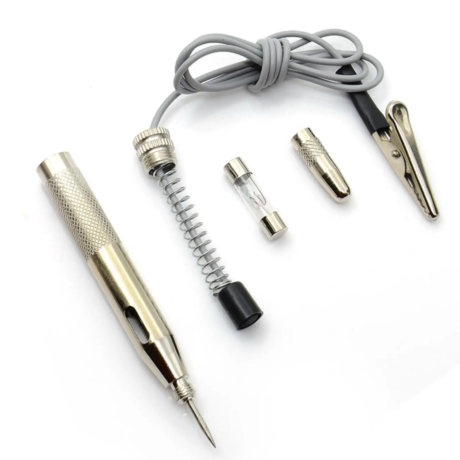 -24V Heavy Duty Vehicles DC 6V Circuit Voltage Test Pen Extended Leads Sharp Probe Indicator Light