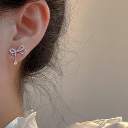 Bow Shaped Zircon Earrings No Hole Ear Clips Bowknot Clip Earring Without Piercing Minimalist Earrings Jewelry CEy792