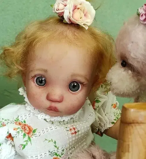 DLS 16inch finished painted  Reborn Doll Peeka with Belly in different Cloth
